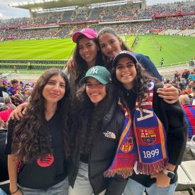 girls in a stadium 